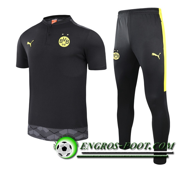 Ensemble Training T-Shirts Dortmund BVB + Pantalon Noir 2021/2022