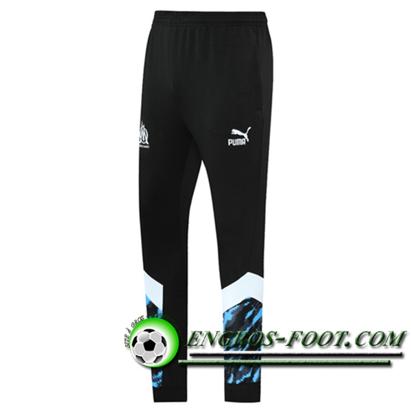 Training Pantalon Foot Marseille OM Noir/Bleu 2021/2022