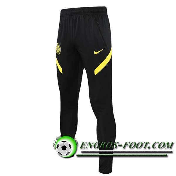 Training Pantalon Foot FC Chelsea Noir/Jaune 2021/2022