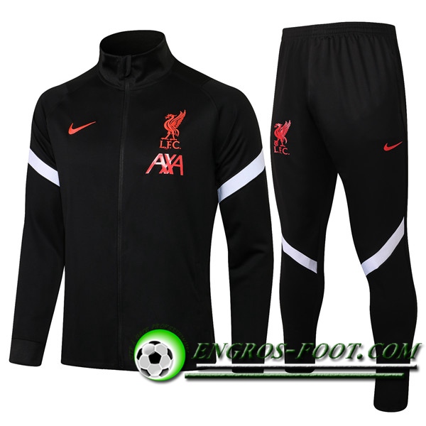 Ensemble Survetement de Foot - Veste FC Liverpool Noir 2021/2022