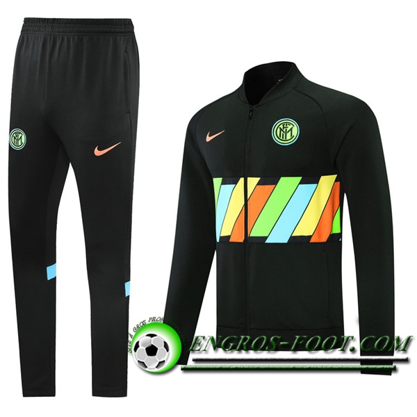 Ensemble Survetement de Foot - Veste Inter Milan Noir 2021/2022