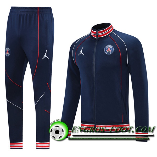 Ensemble Survetement de Foot - Veste Jordan PSG Bleu Marin 2021/2022