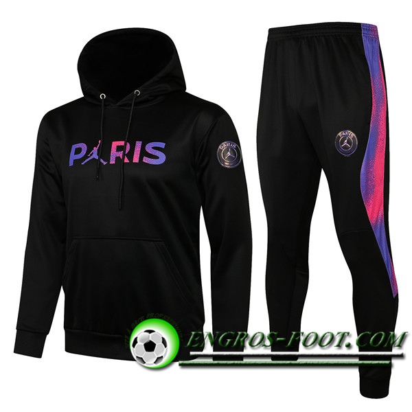 Ensemble Veste A Capuche Survetement Foot Jordan PSG Paris Noir 2021/2022