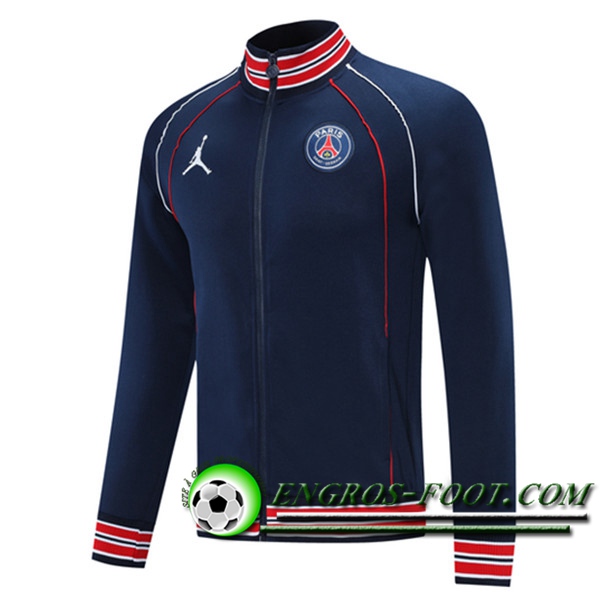 Nouveaux Veste Foot Jordan PSG Bleu Marin 2021/2022