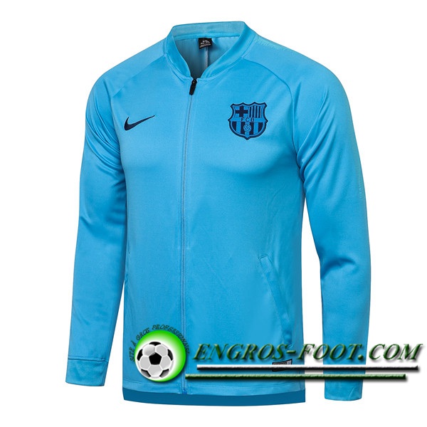 Nouveaux Veste Foot FC Barcelone Bleu 2021/2022