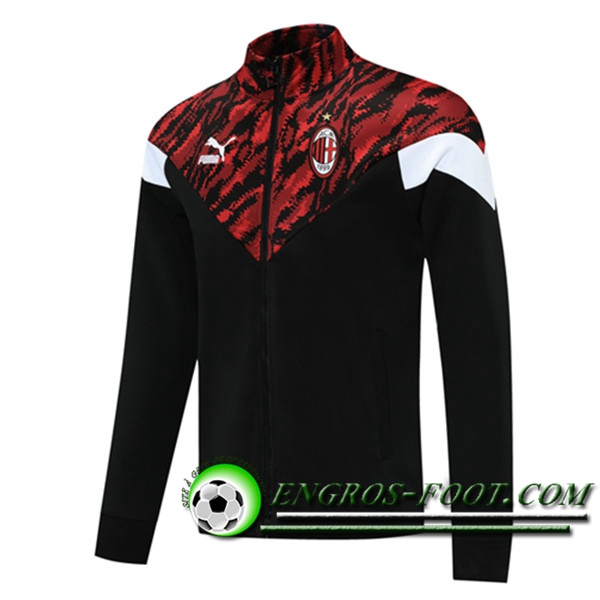 Nouveaux Veste Foot Milan AC Noir/Rouge 2021/2022