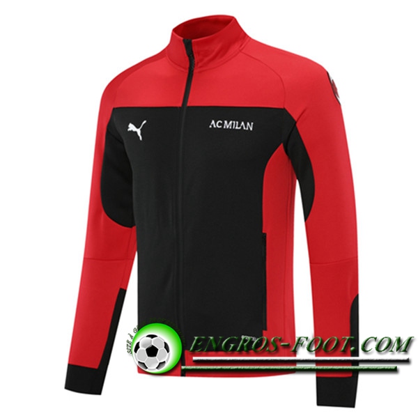 Nouveaux Veste Foot Milan AC Rouge/Noir 2021/2022