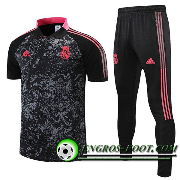 Ensemble Polo Real Madrid + Pantalon Rouge/Noir 2021/2022