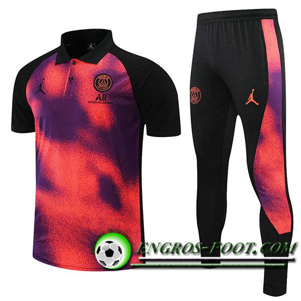 Ensemble Polo Jordan PSG + Pantalon Rouge/Noir 2021/2022