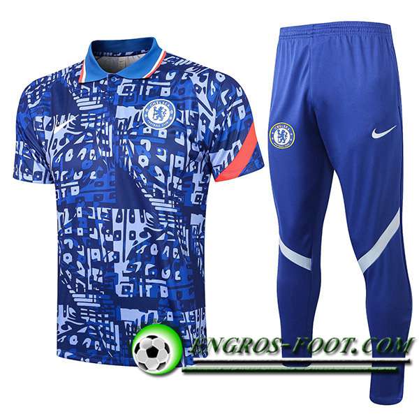 Ensemble Polo FC Chelsea + Pantalon Bleu 2021/2022