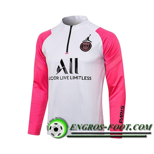 Sweatshirt Training Jordan PSG Blanc/Rose 2021/2022