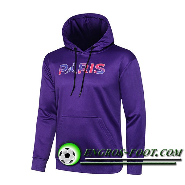 Sweatshirt Training Capuche Jordan PSG Pourpre 2021/2022