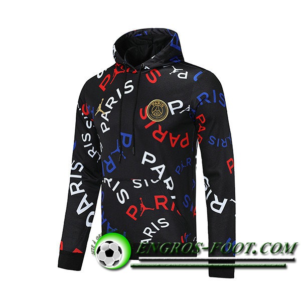 Sweatshirt Training Capuche Jordan PSG Noir 2021/2022