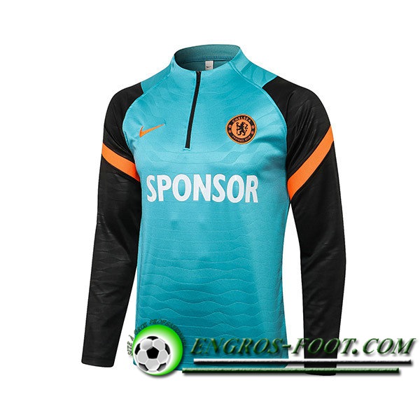 Sweatshirt Training FC Chelsea Noir/Bleu 2021/2022