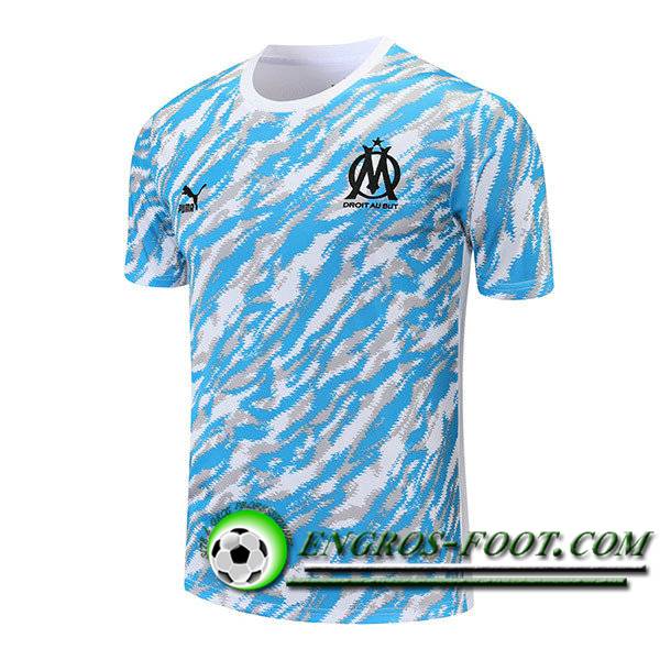 Training T-Shirts Marseille OM Blanc/Bleu 2021/2022