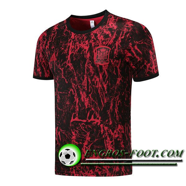 Training T-Shirts Espagne Rouge/Noir/Jaune 2021/2022