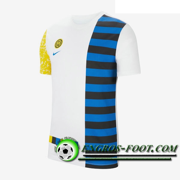 Training T-Shirts Inter Milan Blanc/Noir 2021/2022