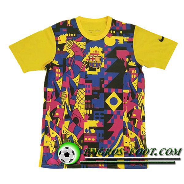 Training T-Shirts FC Barcelone Jaune/Rouge 2021/2022