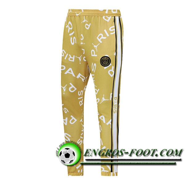 Training Pantalon Foot Jordan PSG Jaune 2021/2022