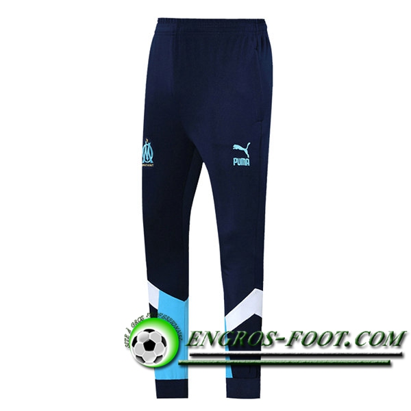 Training Pantalon Foot Marseille OM Blanc/Bleu Marin 2021/2022