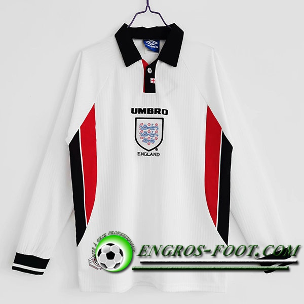 Maillot de Foot Angleterre Retro Domicile Manche Longue 1998