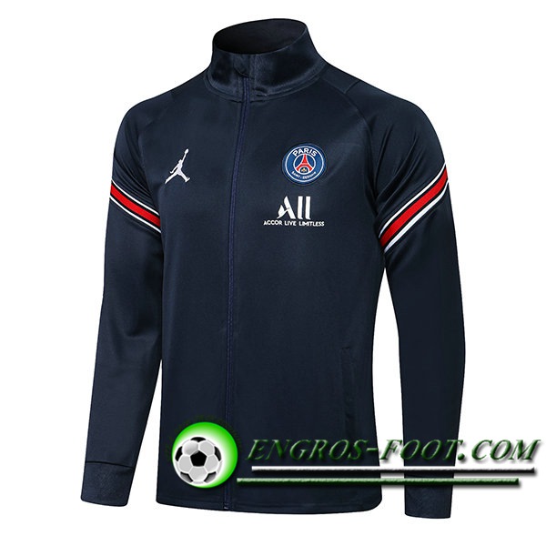 Nouveaux Veste Foot Jordan PSG Bleu Marin 2021/2022