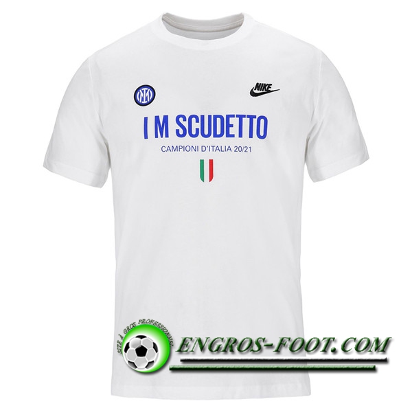 T-Shirts Inter Milan Scudetto Blanc 2021