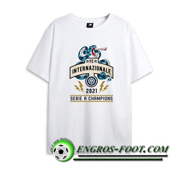 T-Shirts Inter Milan Serie A Champions Blanc 2021