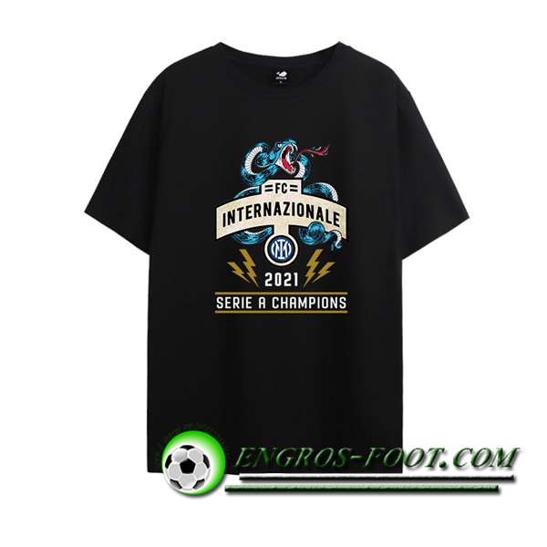 T-Shirts Inter Milan Serie A Champions Noir 2021