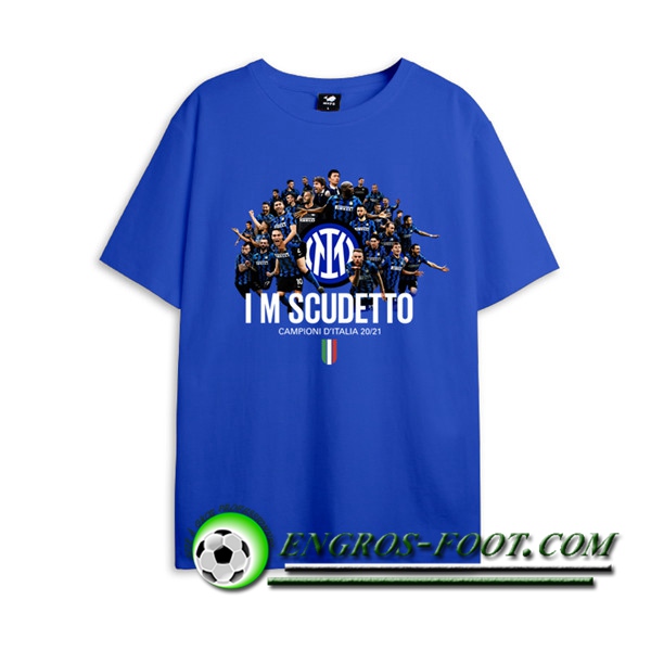 T-Shirts Inter IM Scudetto Bleu 2021