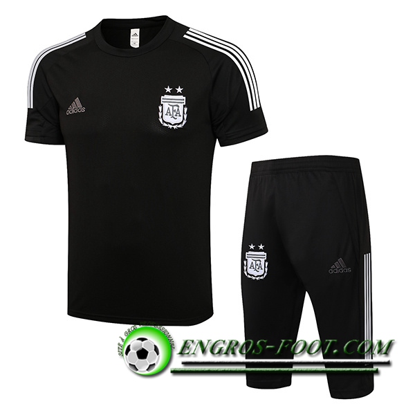 Ensemble Training T-Shirts Argentine + Short Noir 2020/2021