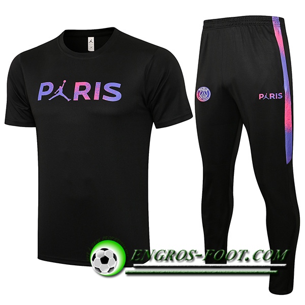 Ensemble Training T-Shirts Jordan PSG + Pantalon Noir 2021/2022