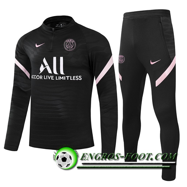 Ensemble Survetement de Foot Jordan PSG Noir Player Version 2021/2022