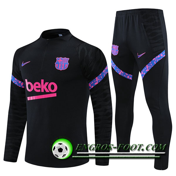 Ensemble Survetement de Foot FC Barcelone Noir 2021/2022