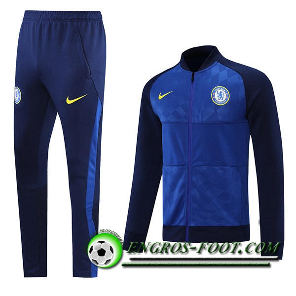 Ensemble Survetement de Foot FC Chelsea Player Version Bleu Marin 2021/2022