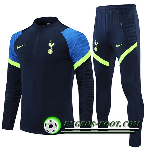 Ensemble Survetement de Foot Tottenham Bleu Marin 2021/2022