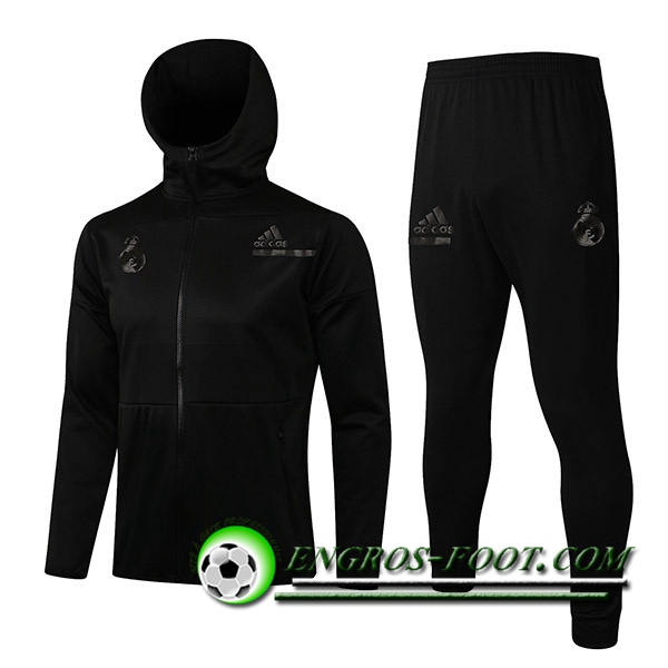 Ensemble Veste A Capuche Survetement Real Madrid Noir 2021/2022