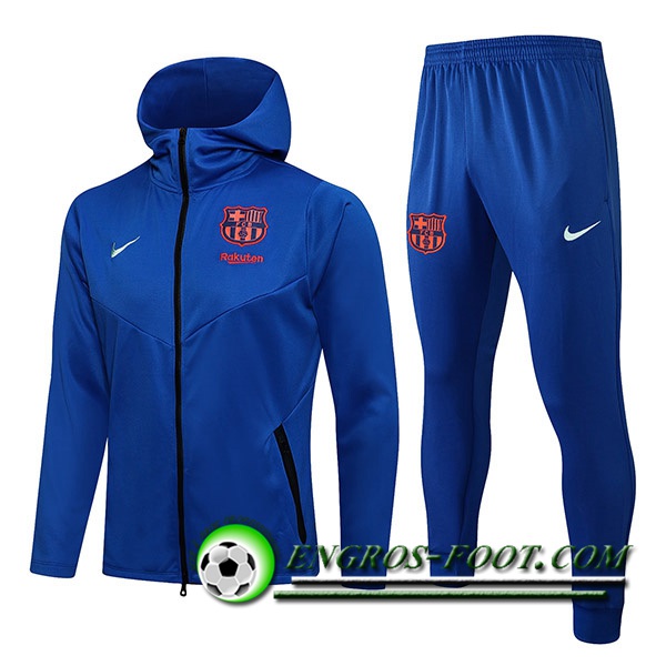 Ensemble Veste A Capuche Survetement FC Barcelone Bleu 2021/2022