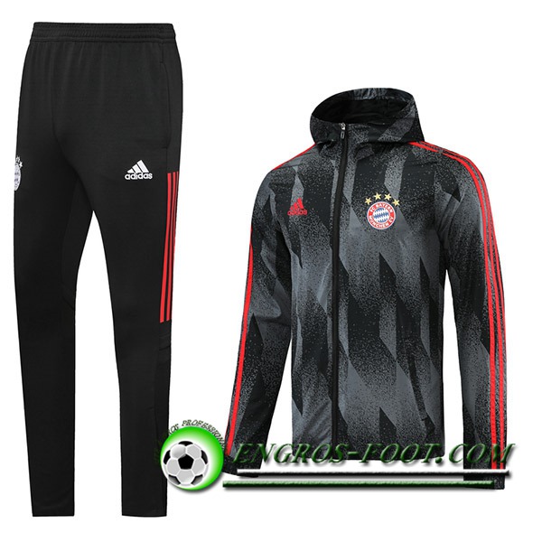 Ensemble Veste A Capuche Survetement Bayern Munich Noir 2021/2022