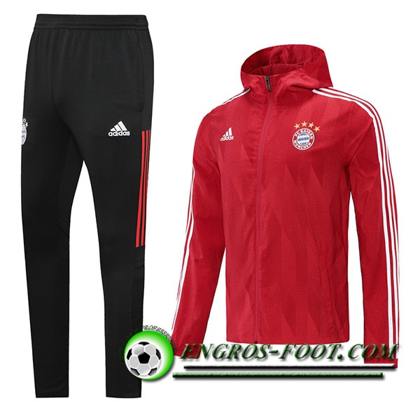 Ensemble Veste A Capuche Survetement Bayern Munich Rouge 2021/2022