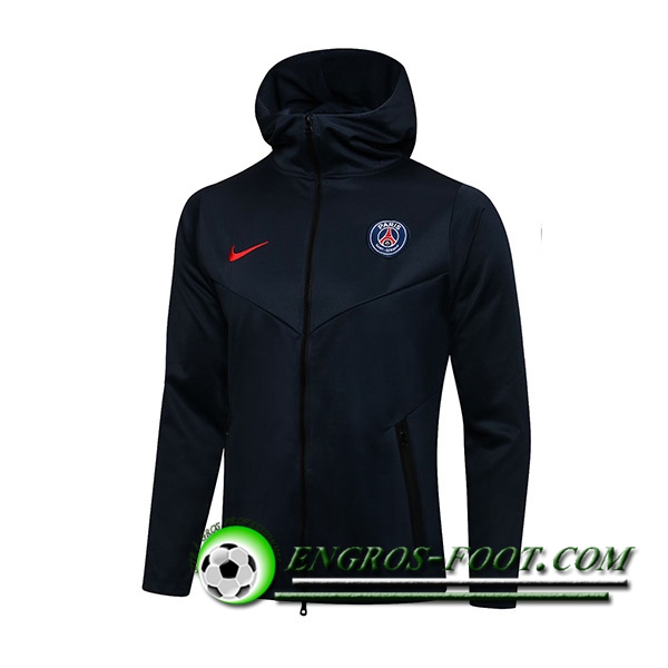 Nouveaux Veste A Capuche Jordan PSG Bleu 2021/2022