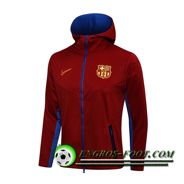 Nouveaux Veste A Capuche FC Barcelone Rouge 2021/2022