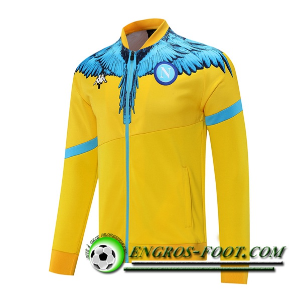 Nouveaux Veste A Capuche SSC Naples Jaune 2021/2022