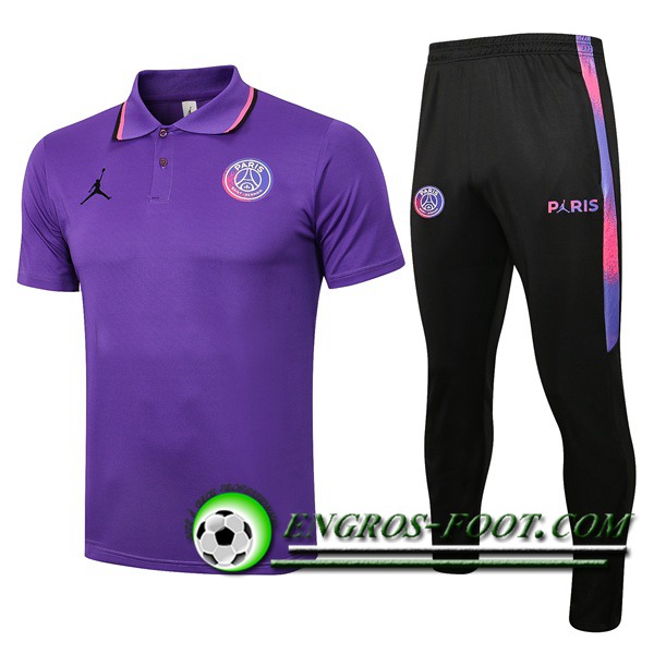 Ensemble Polo Jordan PSG + Pantalon Violet 2021/2022