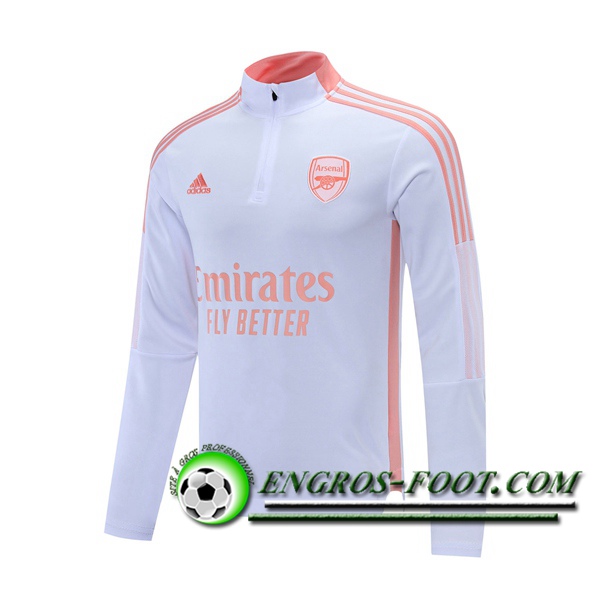 Sweatshirt Training Arsenal Rose/Blanc 2021/2022