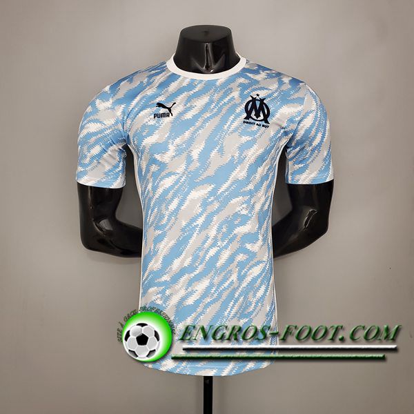 Training T-Shirts Marseille Player Version Blanc/Bleu 2021/2022