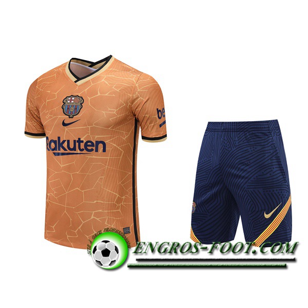 Ensemble Training T-Shirts FC Barcelone + Short Orange 2021/2022