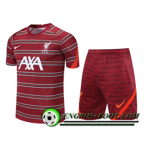 Ensemble Training T-Shirts FC Liverpool + Short Rouge 2021/2022