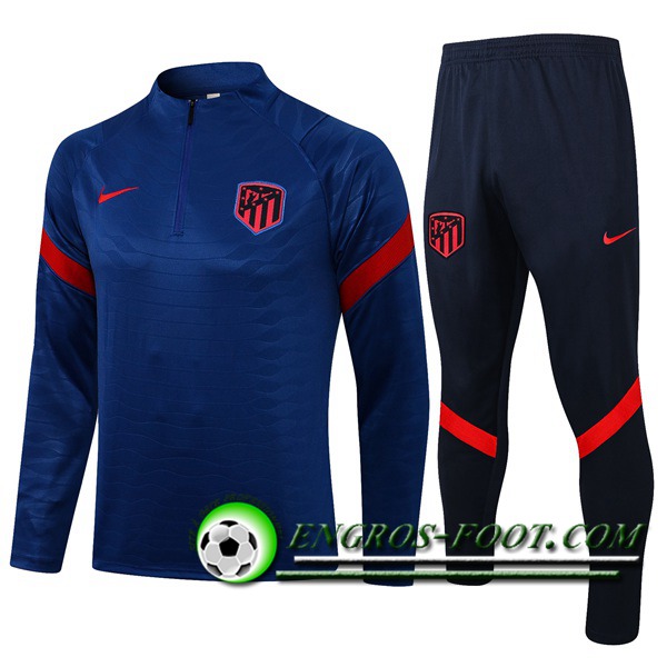 Ensemble Survetement de Foot Atletico Madrid Bleu 2021/2022