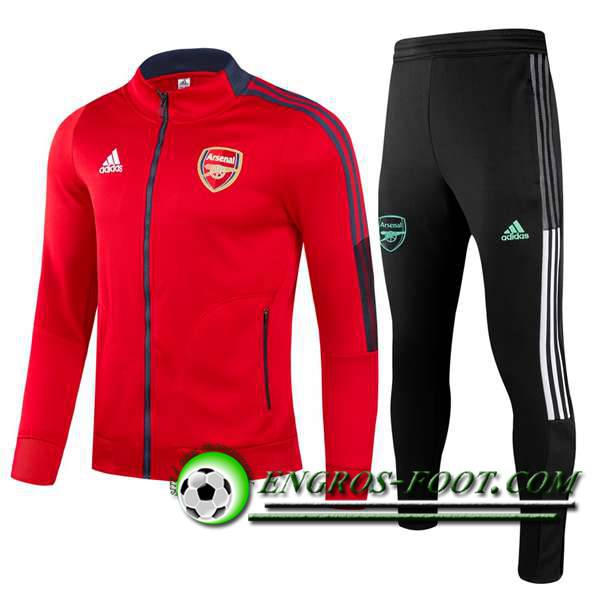 Ensemble Veste Survetement de Foot Arsenal Rouge 2021/2022 -1